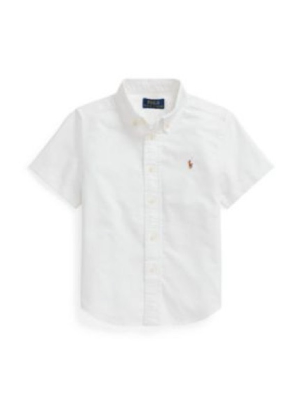 Polo by Ralph Lauren White Short-Sleeve Button-Down Oxford Shirt